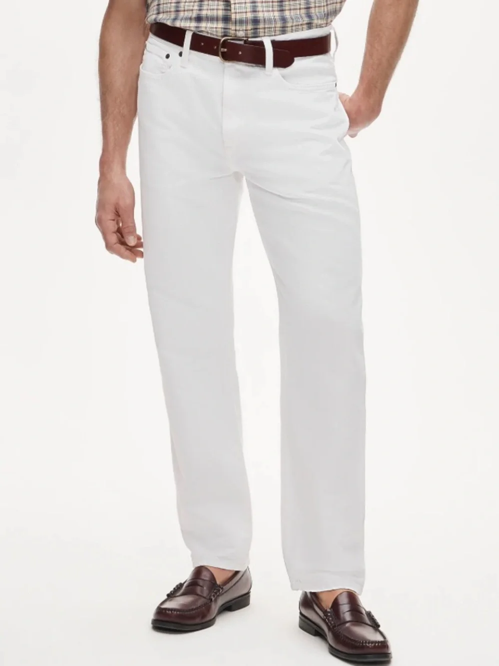 J crew Classic Straight summerweight jean in cotton-linen blend 30 30